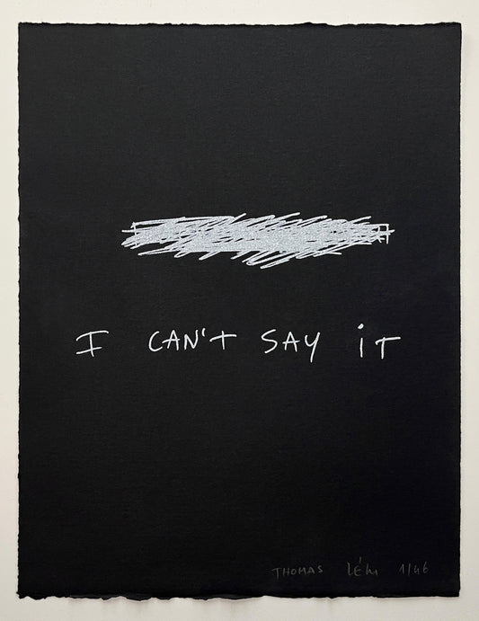 I CAN'T SAY IT